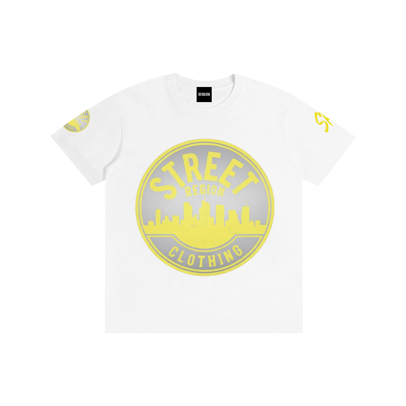 Build Don't Talk Yellow Wave Cotton Unisex T-Shirt
