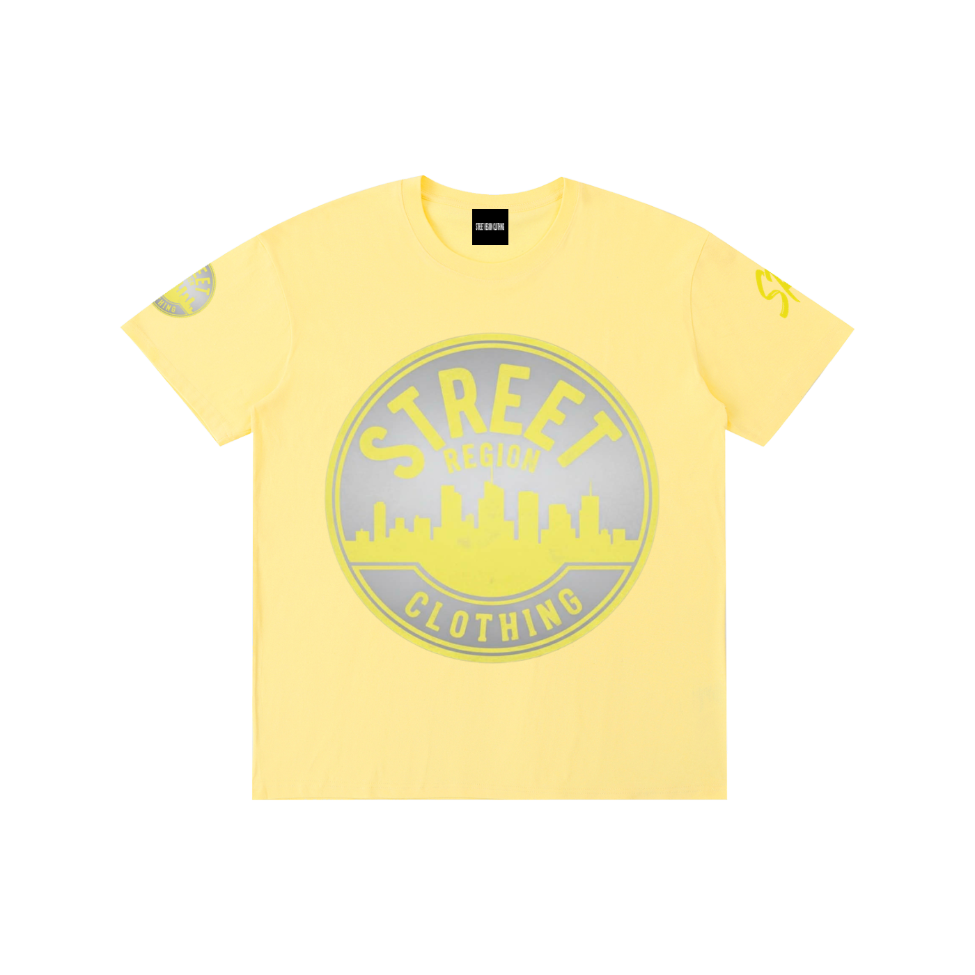 Build Don't Talk Yellow Wave Cotton Unisex T-Shirt